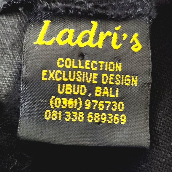 Ladri's Linen Abalone Shell Button Black Lightweight Shirt Jacket One Size - Picture 9 of 13